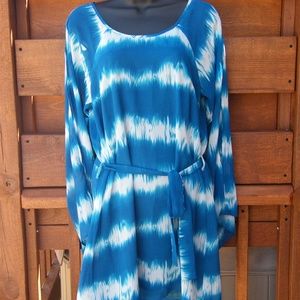 Tie Dye Tunic blouse with belt